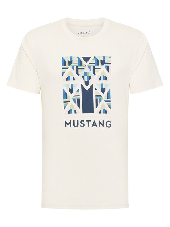 Mustang Mustang T-shirt AUSTIN Beige Regular Fit