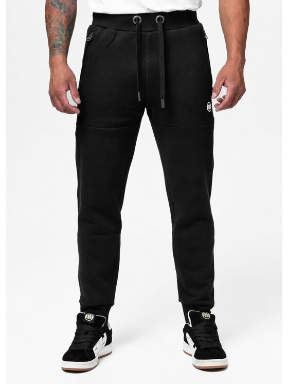 PITBULL PITBULL Spodnie dresowe SMALL LOGO HD Czarny Regular Fit