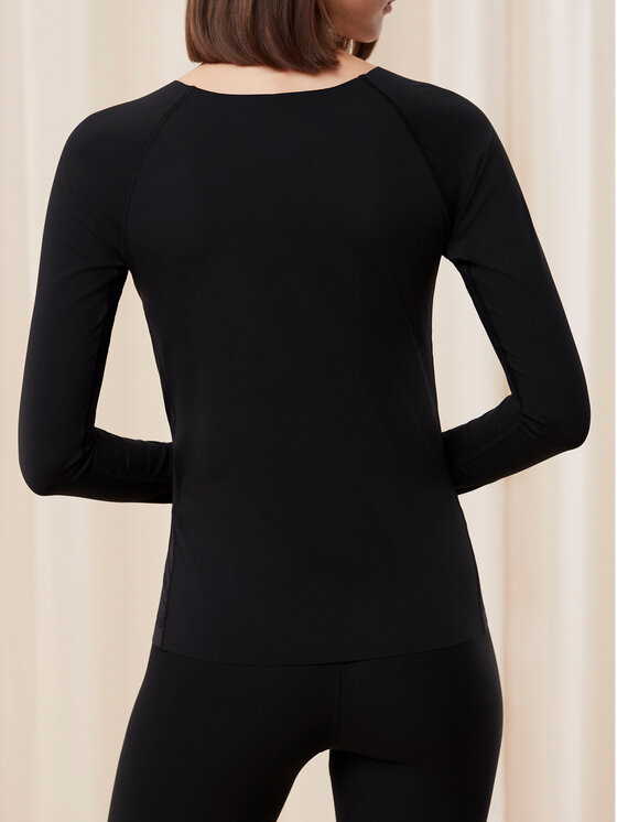 Triumph Triumph Majica Flex Smart Top LSL EX 01 10216446 Crna Slim Fit