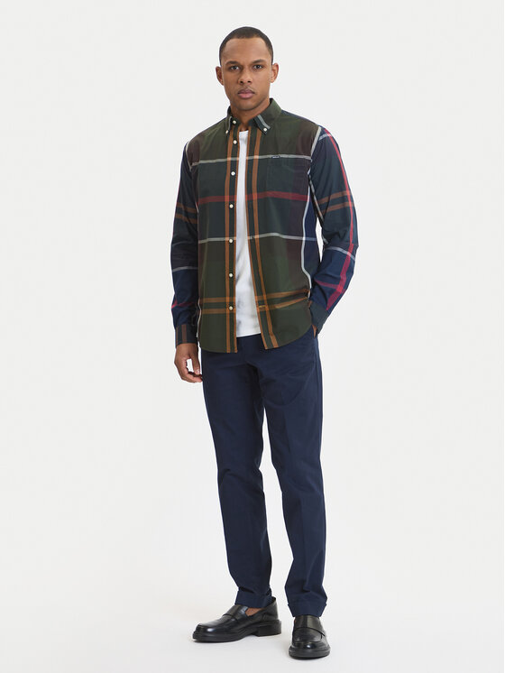 Barbour Barbour Cămașă Harris MSH5071TN11 Verde Tailored Fit