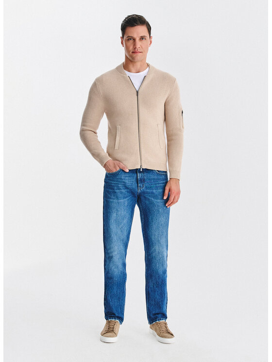 Pako Lorente Pako Lorente Kardigan P25WF-2X-035 Beżowy Classic Fit