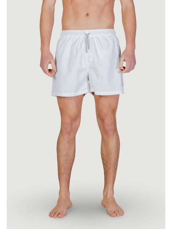 EA7 Emporio Armani EA7 Emporio Armani Kopalne hlače 7M002001 AF14497 M0076 Bela Regular Fit