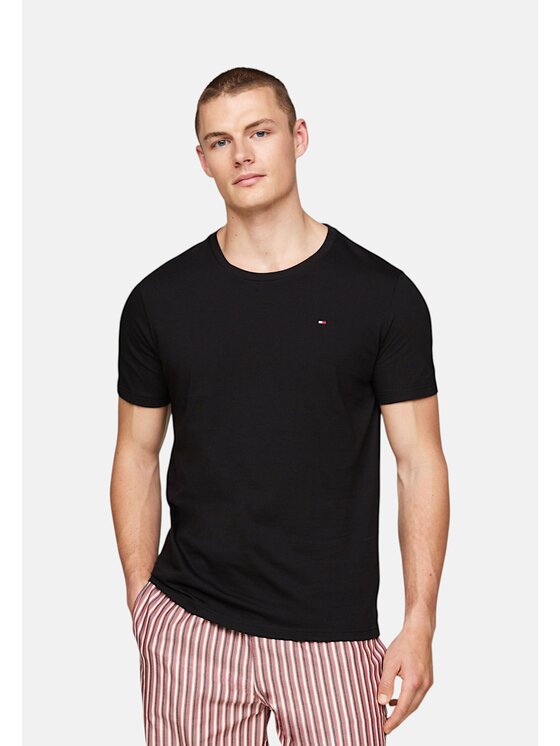 Tommy Hilfiger Tommy Hilfiger Majica q-roa-34859 Črna Regular Fit