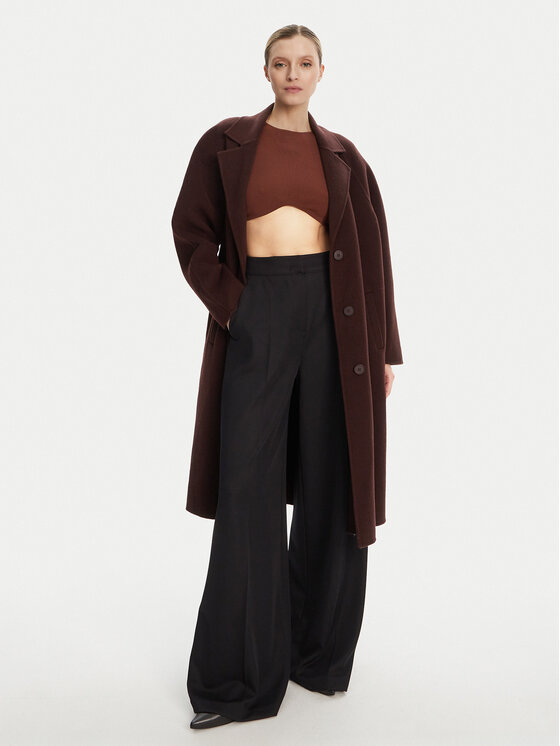 STAUD STAUD Volneni plašč Chrysalis R24F8112WL Bordo rdeča Regular Fit