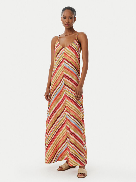 Vero Moda Vero Moda Poletna obleka Ellie 10345251 Oranžna Regular Fit