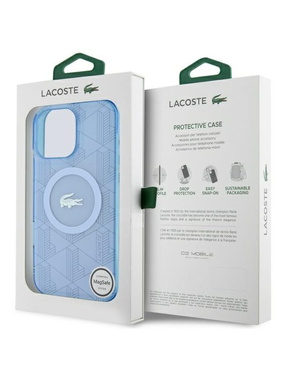 Lacoste Lacoste Etui na telefon Apple iPhone 16 Pro Niebieski
