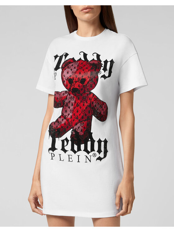 PHILIPP PLEIN PHILIPP PLEIN Každodenné šaty 3633 Biela Over Fit