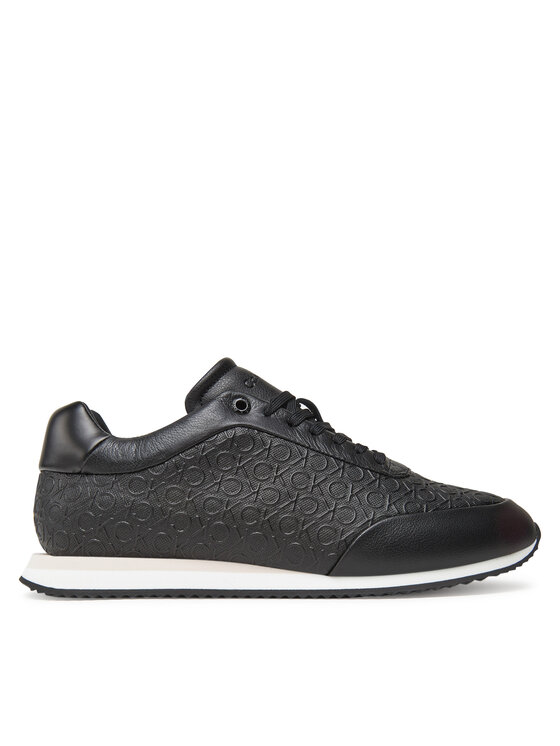 Calvin Klein Calvin Klein Sneakersy Runner Lace Up Mono Pu HW0HW02574 Czarny