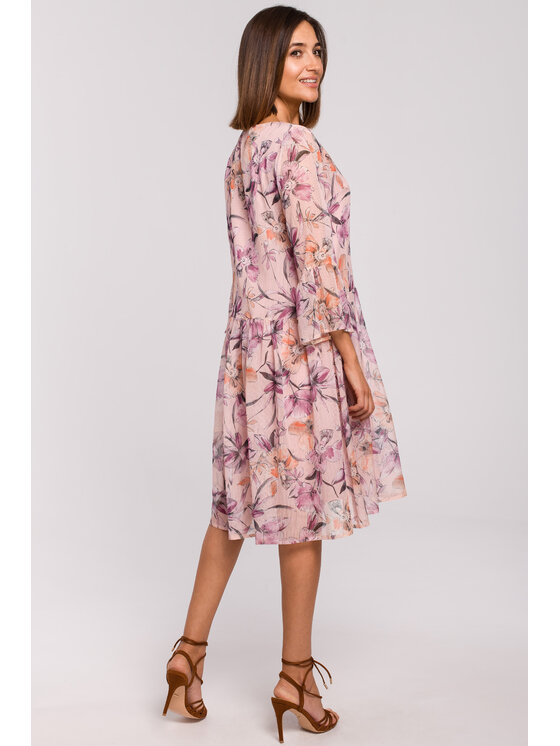 Stylove Stylove Každodenné šaty S214 Ružová Regular Fit