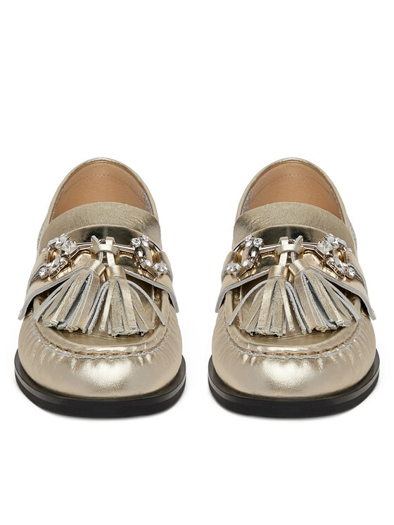 Eva Minge Eva Minge Loafersy PETUNIA-V1792-335-1 Zlatá