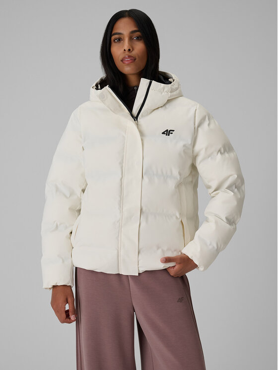 4F 4F Kurtka puchowa CITY JACKETS Beżowy Regular Fit