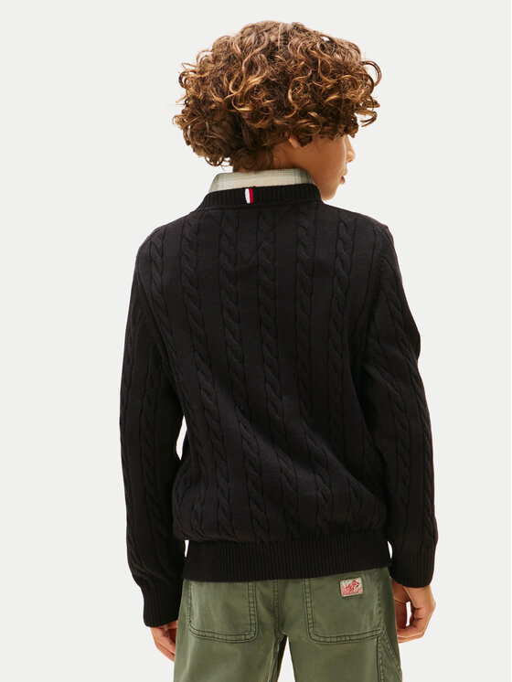 Tommy Hilfiger Tommy Hilfiger Megztinis KB0KB09753 Juoda Regular Fit