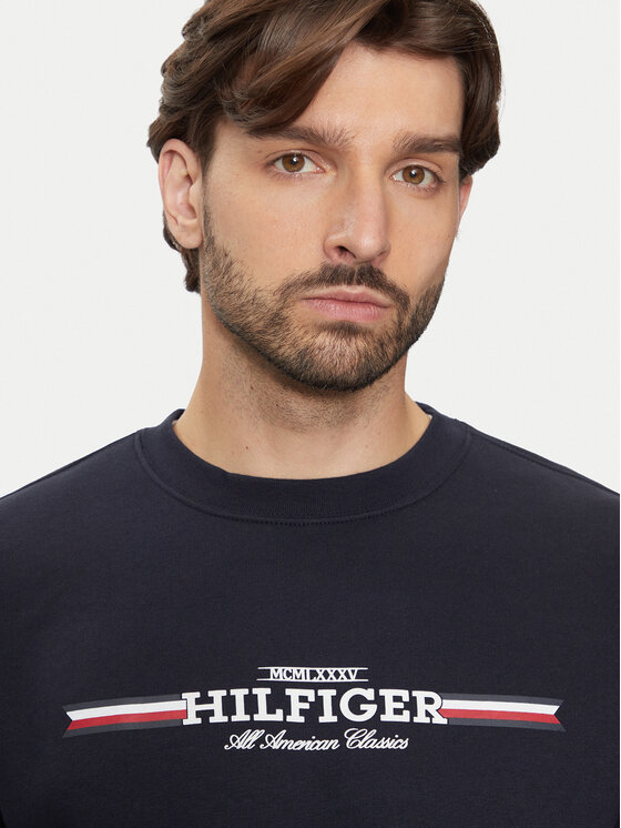 Tommy Hilfiger Tommy Hilfiger Pulóver MW0MW35530 Sötétkék Regular Fit