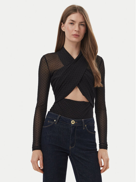 Bardot Bardot Боді Aliyah 60050TB5 Чорний Slim Fit