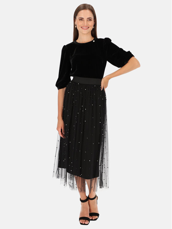 L’AF L’AF Bluzka Perla Czarny Regular Fit