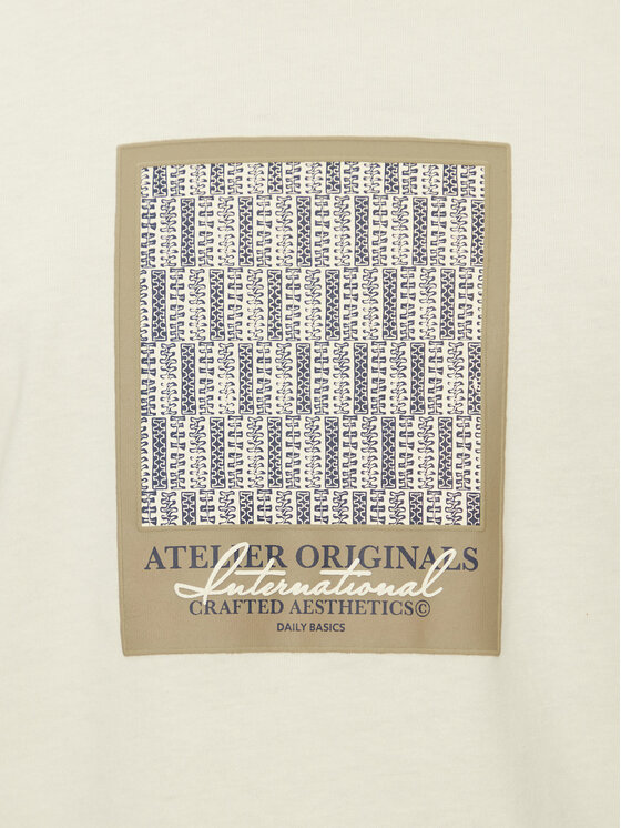 Jack&Jones Jack&Jones Majica Islington 12273019 Écru Loose Fit