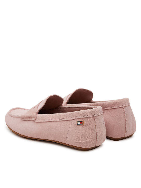 Tommy Hilfiger Tommy Hilfiger Mokasíny Flag Soft Suede Driver Loafer FW0FW08558 Růžová
