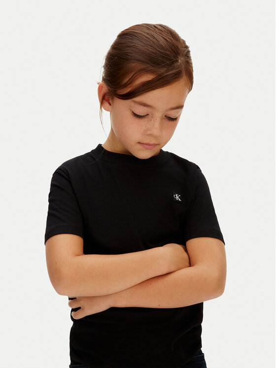 Calvin Klein Jeans Calvin Klein Jeans T-Shirt Mono Mini Badge LV1CKSJA30 Czarny Regular Fit