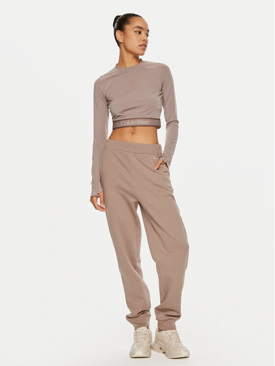 Calvin Klein Calvin Klein Spodnie dresowe Nano Logo K20K208330 Beżowy Regular Fit