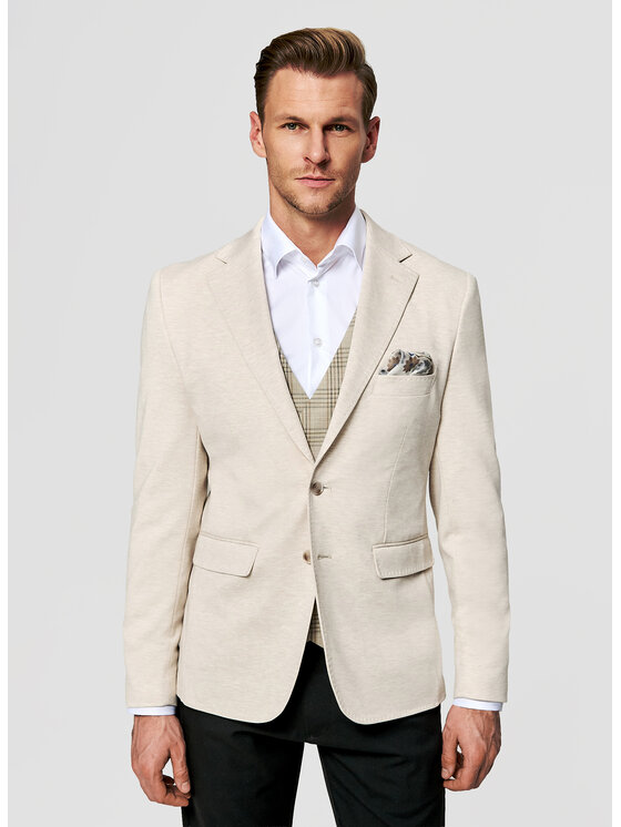 Pako Lorente Pako Lorente Marynarka P26SF-3X-006 Beżowy Slim Fit