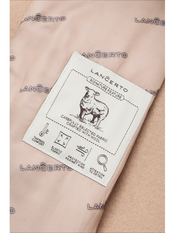 Lancerto Lancerto Płaszcz zimowy Adelma PC073226000004 Beżowy Regular Fit