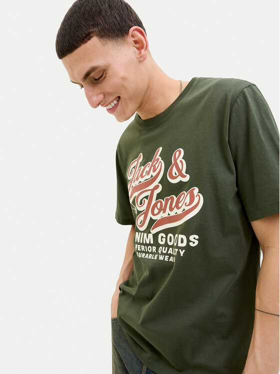 Jack & Jones Jack & Jones T-Shirt Logo 12279535 Zielony Standard Fit