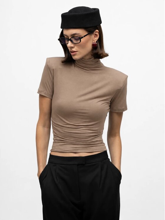 MANDRAGORA MANDRAGORA Bluzka Naia Kremowy Regular Fit