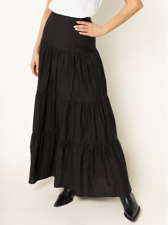 Manila Grace Trapecijos formos sijonas Gonna Lunga N139CU Juoda Regular Fit  • Modivo.lt