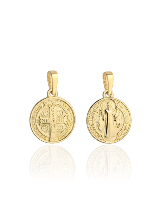 Fugart Fugart Naszyjnik Medalik złoty św. Benedykt FUG5-15-M00131-2 Złoty