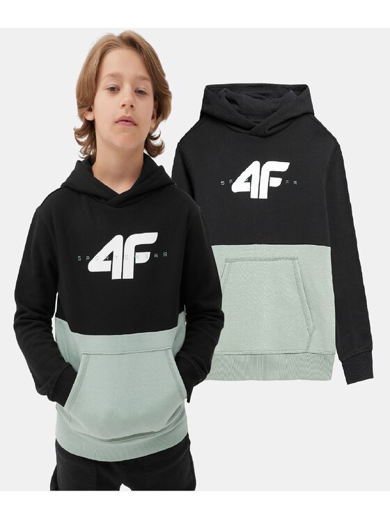 4F 4F Bluza 4FJAW23TSWSM628 Zielony Regular Fit