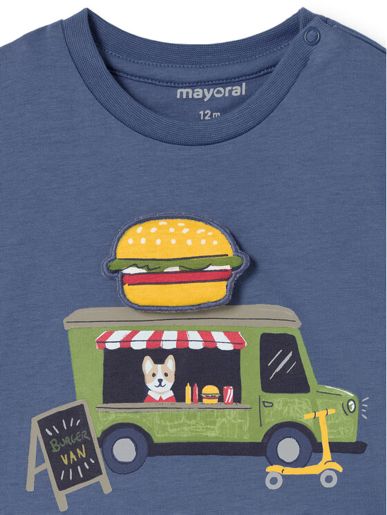 Mayoral Mayoral Μπλουζάκι 2.024 Μπλε Regular Fit