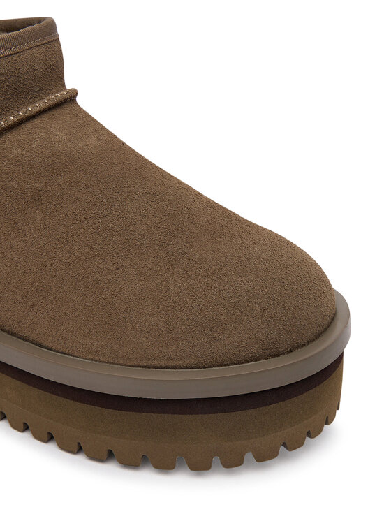 Tommy Jeans Tommy Jeans Апрески Tjw Flatform Snow Boot Suede EN0EN02841 Кафяв