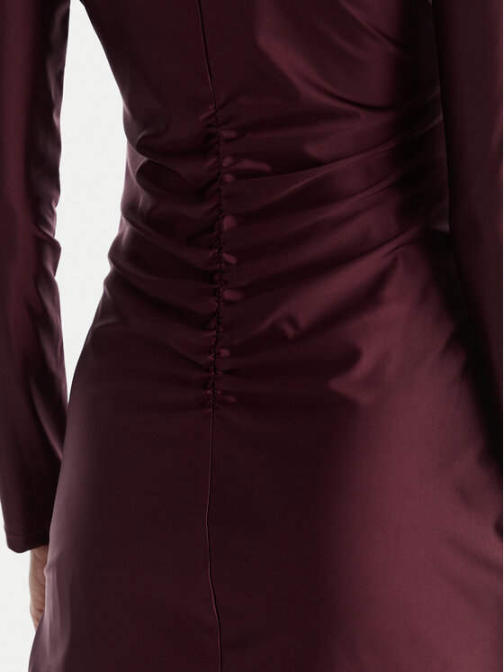 ACCESS FASHION ACCESS FASHION Koktejlové šaty 54-3037-170 Bordó Slim Fit