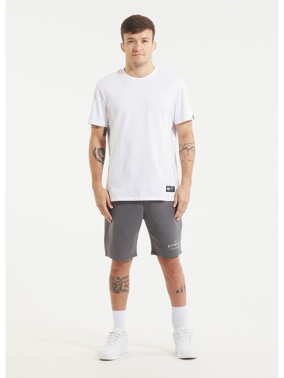 PITBULL PITBULL Szorty materiałowe Szorty dresowe męskie SAMPSON S Szary Regular Fit