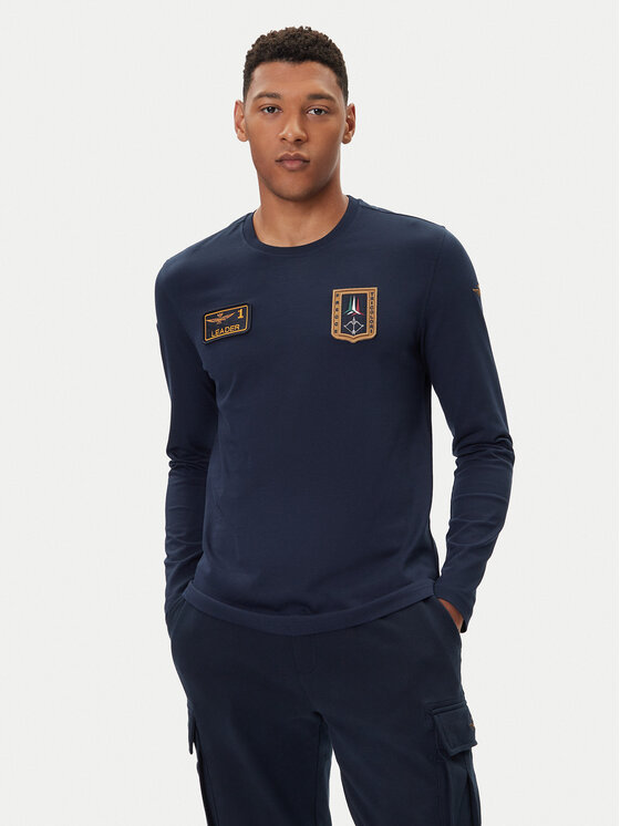 Aeronautica Militare Aeronautica Militare Longsleeve 252TS2488UJ00710 Cиній Regular Fit