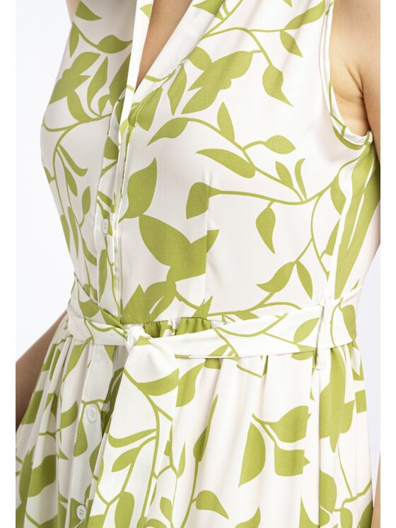 Perso Perso Letné šaty RBE232501F Zelená Regular Fit