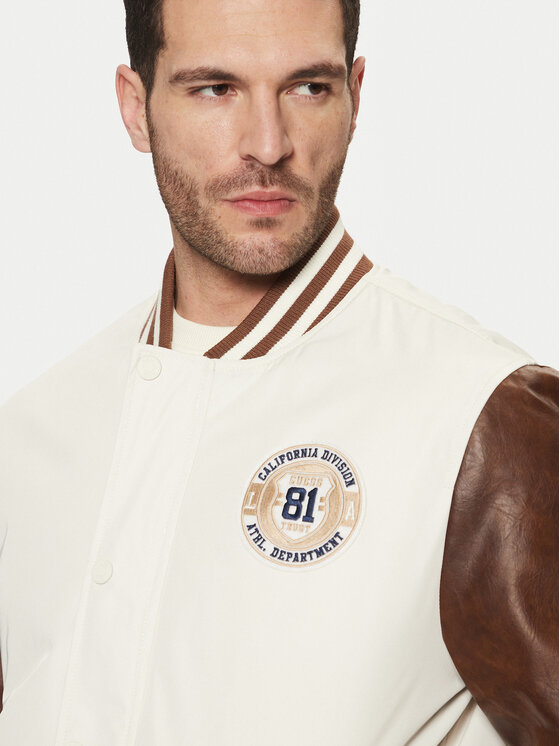 Guess Guess Bomber striukė M5RL19 WGU82 Balta Regular Fit