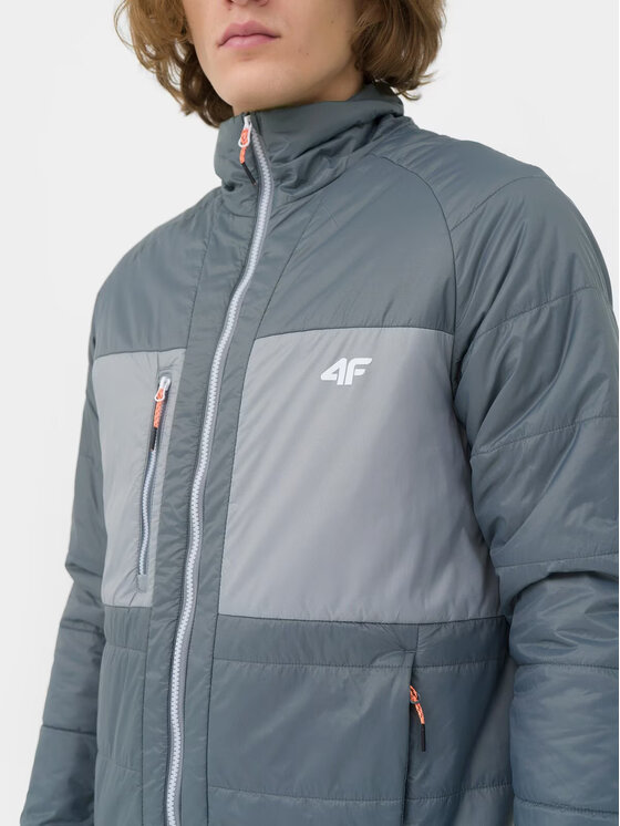 4F 4F Giubbotto piumino 4FSS23TDJAM053-24S Grigio Regular Fit