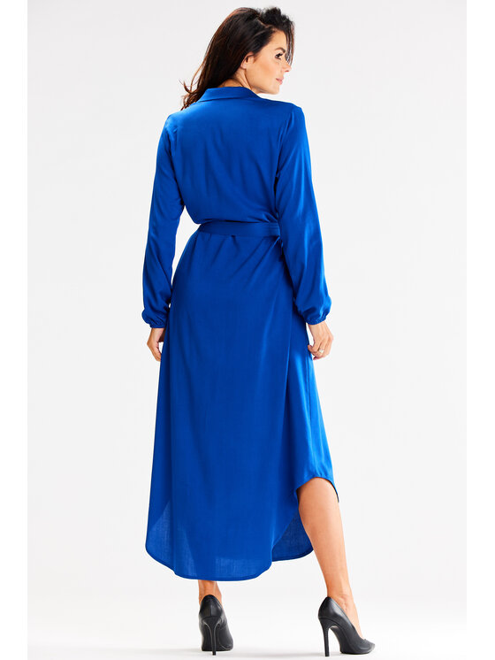 Awama Awama Letné šaty A601 Modrá Basic Fit