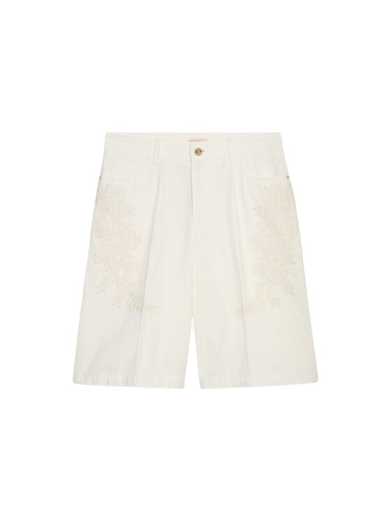 Oltre Oltre Pantaloncini P791R008323N011 Bianco Regular Fit