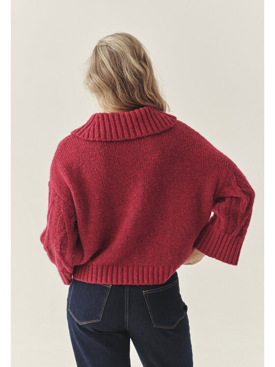 TATUUM TATUUM Sweter SERVA Czerwony Oversize