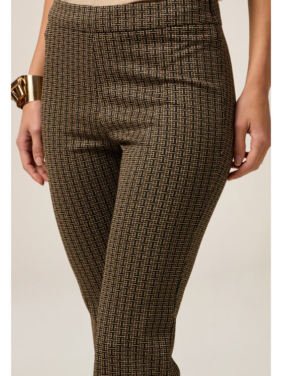 Oltre Oltre Pantaloni di tessuto P087R109024N0S3 Oro Flare Fit