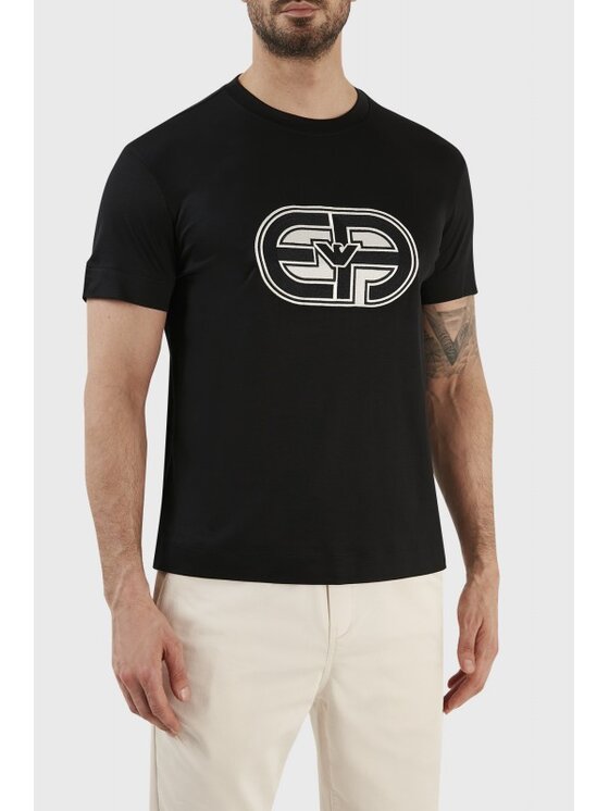 Emporio Armani Emporio Armani T-Shirt 3R1TV4 1JUVZ 0999 Černá Regular Fit