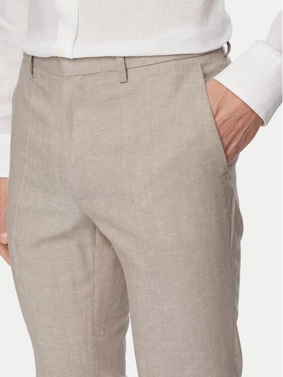 HUGO HUGO Obleka Arti/Hesten242V1X 50559671 Bež Extra Slim Fit