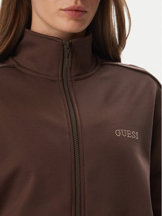 Guess Guess Majica dugih rukava V5BQ15 KCX22 Smeđa Regular Fit