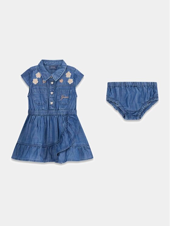 Guess Kids Guess Kids Sukienka codzienna 182537 Niebieski Classic Fit