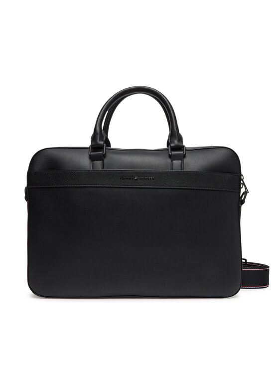 Geantă pentru laptop Tommy Hilfiger Th Corp Computer Bag AM0AM13222 Negru