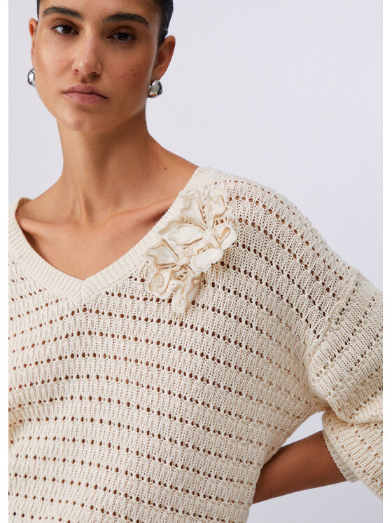 Liu Jo Liu Jo Maglione CA6304MS042P9572 Crema Regular Fit