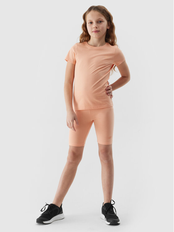4F 4F Tričko 4FJWSS24TTSHF1110-65S Ružová Custom Slim Fit