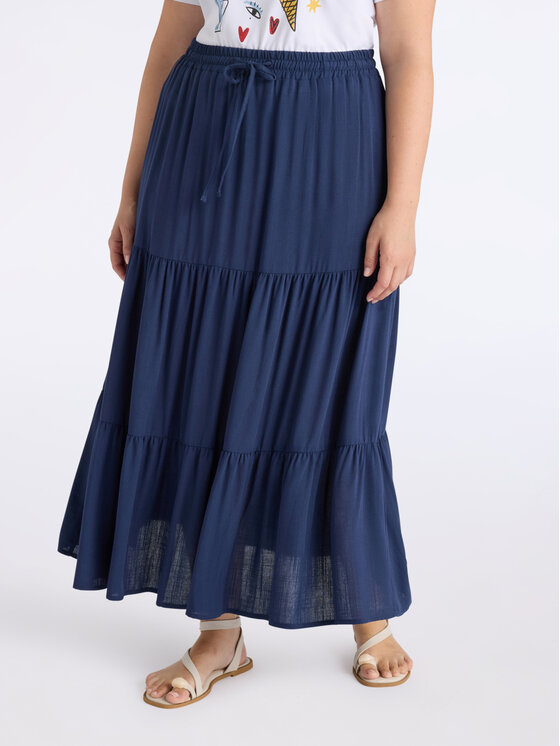 Fiorella Rubino Fiorella Rubino Spódnica maxi 1000L000513N034 Niebieski A-Line Fit